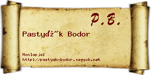 Pastyák Bodor névjegykártya